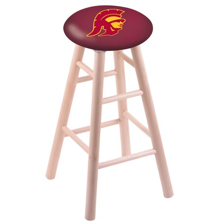 Holland Bar Stool Co Maple Counter Stool, Natural Finish, USC Trojans Seat RC24MSNat